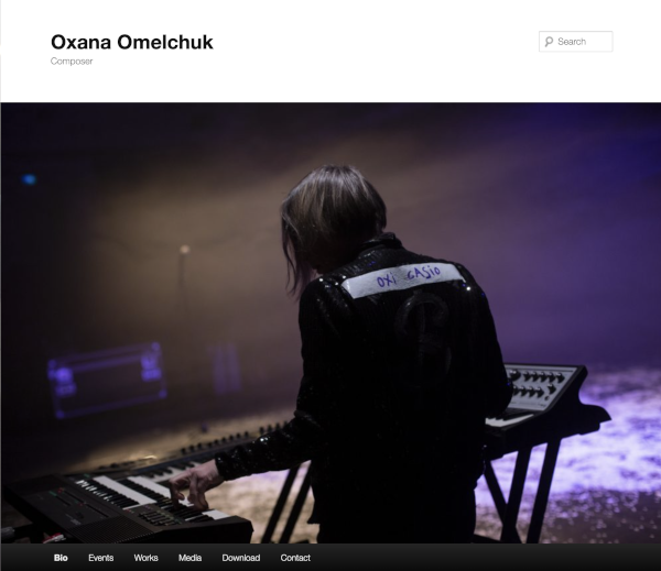 "Oxi Casio" - Bildschirmfoto der Website oxanaomelchuk.com